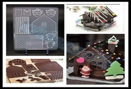 Valentine DIY Christmas house chocolate mould gingerbread house mold chocolate mould sweet candy jelly mold baking mould tool7146281