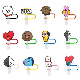 Other Home Decor Bt21 17 St Er For Cups Tips Lids And Party Dust-Proof Caps 40 Oz Water Bottles Sile Ers Cap Cute Funny Tumbler Topper Ot6I3