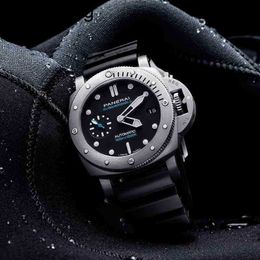 Panerss Designer Watch Luxury Watches for Mens Mechanical Wristwatch Submersible Diving Series Rubber Strap Men Designer Wnhs Watch