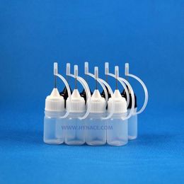 3 ML metallic Needle Tip Safety Cap Plastic dropper bottle for liquid or juice 100 Pieces Xbhko Bblle