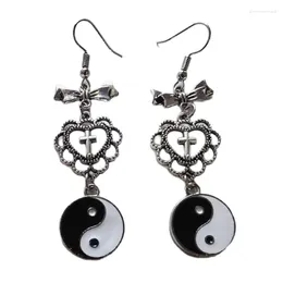 Dangle Earrings Elegant Hollow Star Heart Ear Adornments Dainty Bowknot Drop Studs Ornament