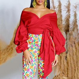 Ethnic Clothing Women Blouses Long Sleeve Spring Dashiki African Blouse Shirt Office Elegant Work Top Blusas Mujer De Moda 2024 Summer