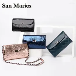 Shoulder Bags San Maries Top Quality Classic Cow Leather Genuine Ladies Handbags Chain Crossbody