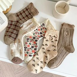 Women Socks Cute Personality Cotton Crew Female Breathable Harajuku Middle Tube Fashion Hosiery