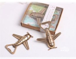 Party Favour ARRIVAL "Let The Adventure Begin" Aeroplane Bottle Opener Wedding Gift Favours 80pcs/lot By Fast Delivery