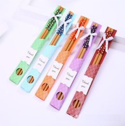 350pairs China quotEast Meet Westquot Natural Bamboo Chopsticks Tableware Wedding Favor Gift Souvenirs lin44312412013