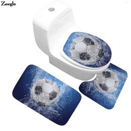 Bath Mats Zeegle Flannel Mat Bathroom Memory Foam Toilet Set Home Decoration Anti-slip Foot Rug Carpet And Seat Cover