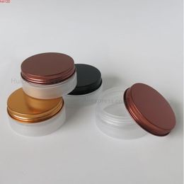 30pcs/lot 80ml Refillable Empty Frost Pet Jar with Gold Metal Cap 80cc Plastic Cosmetic Containergood Tjfnd Oelbx