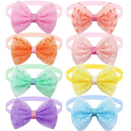 Dog Apparel 40pcs Pet Bowtie Lace Small Cat Grooming Bows For Dogs Pets Accessories Supplies