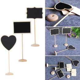 Party Supplies 5pcs Wooden Mini Blackboard Chalkboard With Stand Place Wedding Table Number Sign