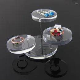 Decorative Plates 1Pc Acrylic Jewelry Display Rack Small Accessory Storage Watch Model Handicraft Tray