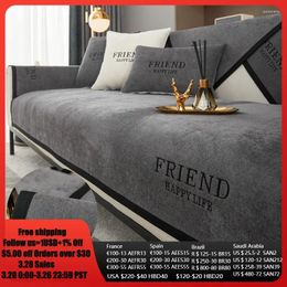 Chair Covers Chenille Sofa Cushion For Living Room Letter Non-slip Sofas Towel Couch Slipcover Corner Seat Pad Home Decor