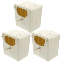 Other Bird Supplies 3 Pcs Breeding Box Cages Hut For Plastic Hatching House Hanging Pet Case