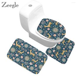 Bath Mats Zeegle Nordic Style 3pcs Bathroom Carpet Set Non-slip Rugs And Mat Soft Decor Toilet Seat Tank Cover Rug