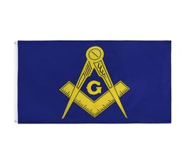 Masonic Mason Lodge Flag Large 3x5 FT Foot masonry Flags Banner 90150cm Polyester with Brass Grommets Home Garden Wall B7218723