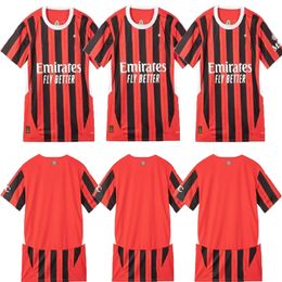 S-4XL 24 25 MILANS GIROUD Soccer Jerseys 2024 2025 PULISIC THEO REIJNDERS Shirt ROMAGNOLI RAFA LEAO S.CASTILLEJO REIJNDERS LOFTUS-CHEEK Football uniform men kids kit