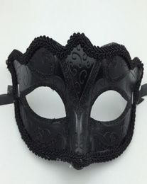 Black Venice Masks Masquerade Party Mask Christmas Gift Mardi Gras Man Costume Sexy lace Fringed Gilter Woman Dance Mask G5638088226