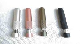 78mm length Metal one hitter spring bats smoking pipe Accessories Dugout Philtre Tips Snuff Snorter Dispenser Tube Straw Sniffer 4 2501789