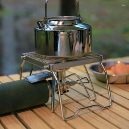 Tools Outdoor Stainless Steel Stove Holder Camping Portable Folding Mini Barbecue Rack Set Pot Baking Tray
