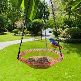 Other Bird Supplies Food Feeder Rust-proof Hanging Bath With Heavy-duty Chains For Outdoor Use Hummingbird Water Birds