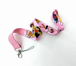 girls childhood movie film Keychain ID Credit Card Cover Pass Mobile Phone Charm Neck Straps Badge Holder Keyring Accessories