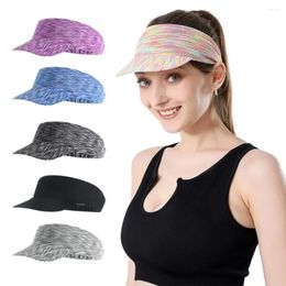 Party Favour 2024 Tennis Hat Empty Top Colourful Stripes Sun With Sweatband Adjustable Stretchy Band Unisex Sport Extended Brim Gifts