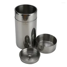Storage Bottles 1Pc 2 Size Metal Stainless Steel Jar Sealed With Lid Can Hold Tea And Sweets Spices Case Aluminum Alloy Jars