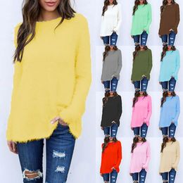 Women's Polos Ladies' Solid Colour Long Sleeve Loose Stylish H Top 3x Workout Tops For Women Silky