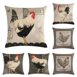 Pillow Poultry Farm Chicken Cover Creative Printed Throw 45 Bedroom Sofa Car Chair Home Decorative Pillows Case