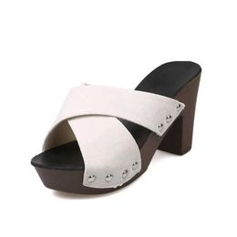 Slippers Women Shoes Casual for Light Wedges Platform High Heels H240514