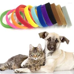Dog Collars 12 Colors Pet Cat Band Soft Nylon Adjustable Reusable Identity Recognition For Chihuahua Kitten Collar Necklace