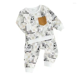 Clothing Sets Easter Baby Boy Girl Outfit Crewneck Sweatshirt Top Jogger Pants Set Toddler Outfits