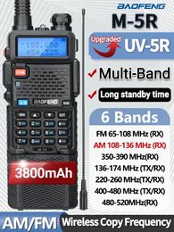 Walkie Talkie Baofeng M-5R 3800mAh Full Band Wireless Copy Frequency Long Range Ham Radio UV-5R K5 Portable Two Way