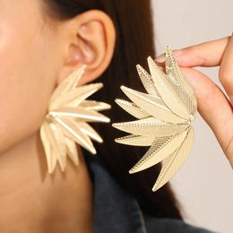 Dangle Earrings Exaggerated Leaf Stitching Drop Retro Metallic Temperament Fashion Geometric Wedding Party Jewelry