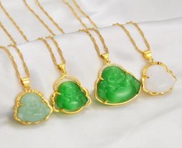 Pendant Necklaces Anniyo Buddha Women Gold Color Amulet Chinese Style Maitreya Necklace Jewelry Drop 0015365068450