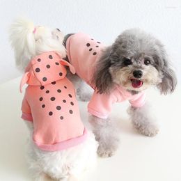 Dog Apparel XS Hoodies Winter Cat Puppy Cute Dots Clothes Outfit Pet Products Yorkies Pomeranian Poodle Clothing Dropship Suppliers