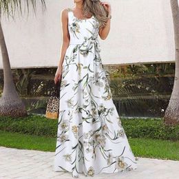 Womens 2024 Waist Tied Long Skirt with Floral Print Pleated Dress for Women clothes women designer dress beach maxi chiffon floral long beach dresses WORA