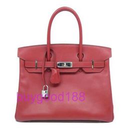 AAbirdkin Delicate Luxury Designer Totes Bag 30 Handbag Handbag Veau Epsom Leather Red Women's Handbag Crossbody Bag
