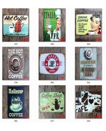 Coffee Tin Sign Vintage Metal Sign Plaque Metal Vintage Wall Decor for Kitchen Coffee Bar Cafe Retro Metal Posters Iron Painting J1328930