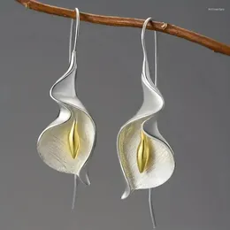 Dangle Earrings Elegant Vintage Women's With Freshwater Pearls And Creative Calla Lilies Designed In An Antique Style Are Suitable