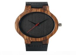 Wooden Watches Quartz Watch Men 2017 Bamboo Modern Wristwatch Analogue Nature Wood Fashion Soft Leather Creative Birthday Gifts J1908791070