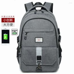 Backpack High School Student Bag Large Capacity Leisure Travel Business Computer Men's USB Charging