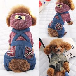 Dog Apparel Winter Clothes Jumpsuit Small Costume Puppy Yorkie Poodle Bichon Pomeranian Schnauzer Pet Clothing Garment