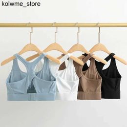 Women's Tanks Camis Lemon Back Hook Closure High Impact Sports Bras Gym Wear Women Full Coverage Wirefree Padded Fitness Bras Workout Tank Tops S24514