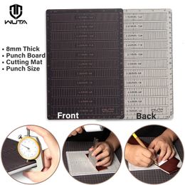 WUTA Professional 8mm Thicken Cutting Mat A5 Punching Board Engraving Pad Carving Knife Plate DIY Leather Craft Punch Tools 240430