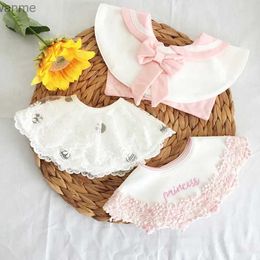 Bibs Burp Cloths New INS Korean baby girl bib cute lace bow baby chest plate newborn baby falling uncle clothes autumn and winter WX