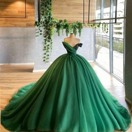 Green Quinceanera Dresses Ball Gown Sexy V Neck Tiered Ruffles Tulle Plus Size Formal Party Prom Evening 271q