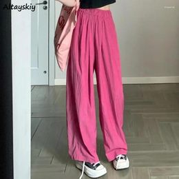 Women's Pants Baggy Women Summer Sunscreen Korean Fashion Simple Casual Slouchy Wide Leg Trouser High Waist Streetwear Youthful Chic