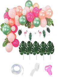 Flamingo Party Ballon Wedding Decoration Jungle Balloon LUAU Baby Shower Girl Hawaiian Party Decorations Adult 1st Birthday T200102849206