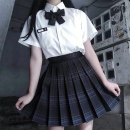 Skirts Plaid Pleated Skirt Mini Summer Winter Black Women Korean Japanese Style Micro School White Y2k